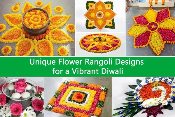 Unique Flower Rangoli Designs for a Vibrant Diwali